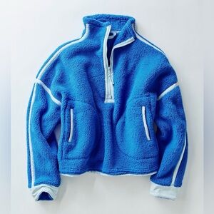 Free People Movement Mountain High Half Zip Fleece in Mid Atlantic Combo Size S